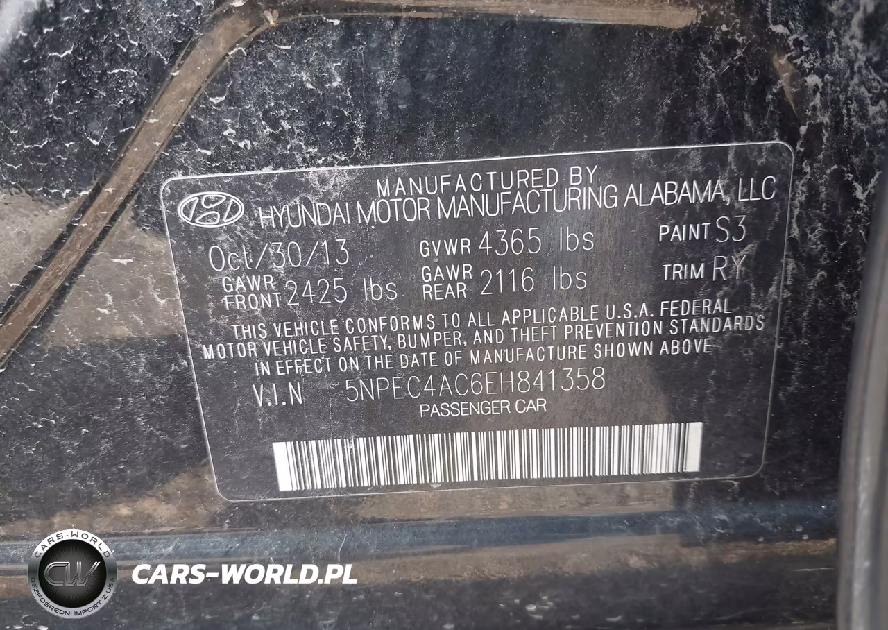 2014 Hyundai Sonata Limited VIN:5NPEC4AC6EH841358 - 9