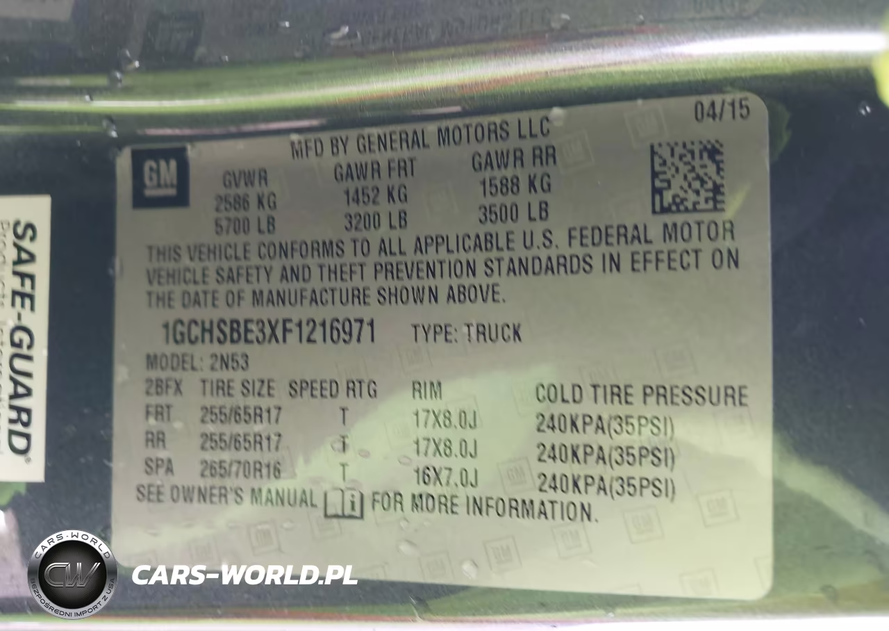 2015 Chevrolet Colorado 2Wd Lt VIN:1GCHSBE3XF1216971 - 9