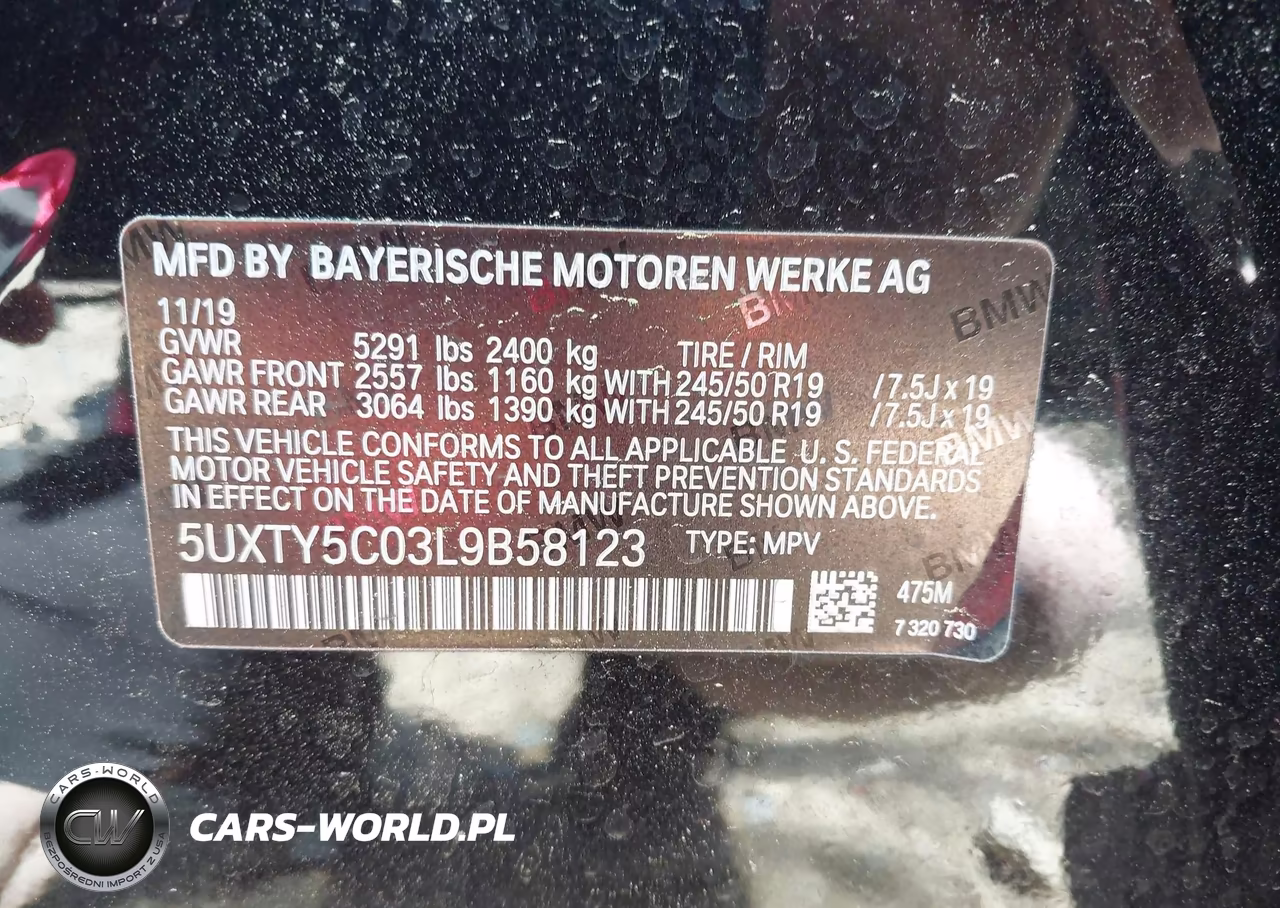 2020 BMW X3 xDrive30I VIN:5UXTY5C03L9B58123 - 9
