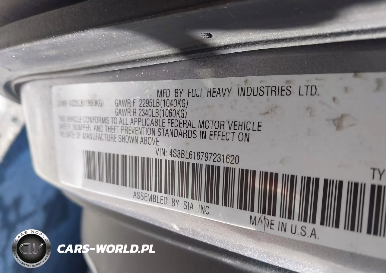2009 Subaru Legacy 2.5I VIN:4S3BL616797231620 - 9