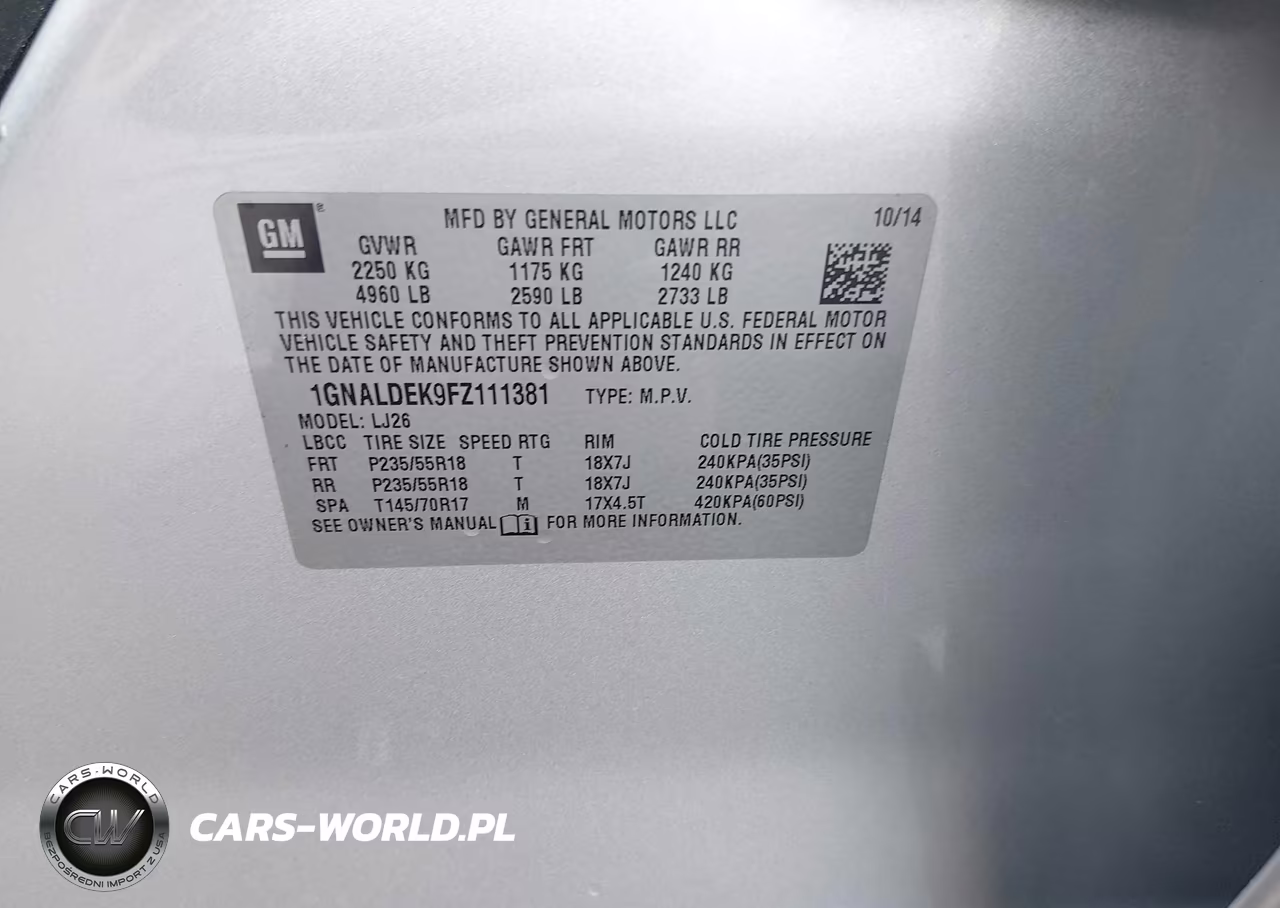 2015 Chevrolet Equinox Ltz VIN:1GNALDEK9FZ111381 - 9