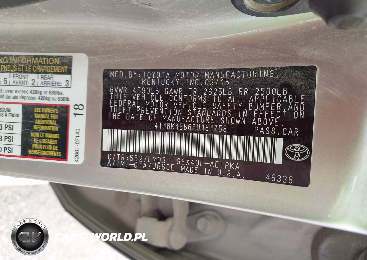 2015 Toyota Avalon Limited VIN:4T1BK1EB6FU161758 - 9
