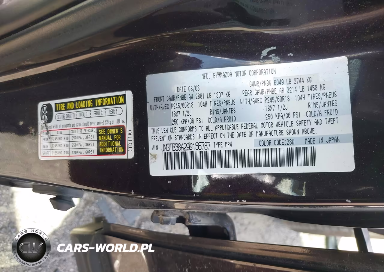 2009 Mazda Cx-9 Touring VIN:JM3TB38A290166787 - 9