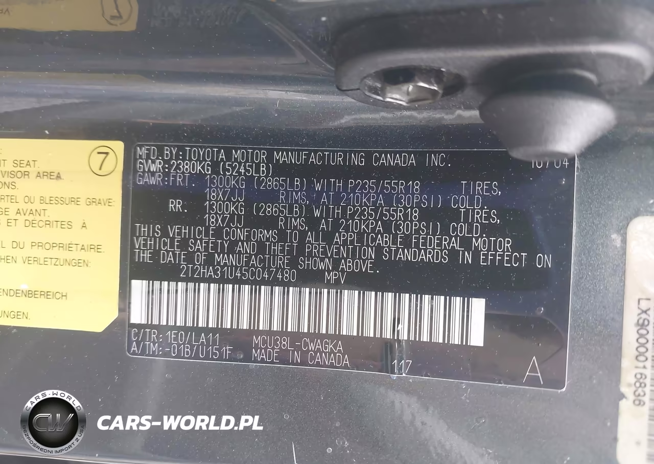 2005 Lexus Rx 330 VIN:2T2HA31U45C047480 - 9
