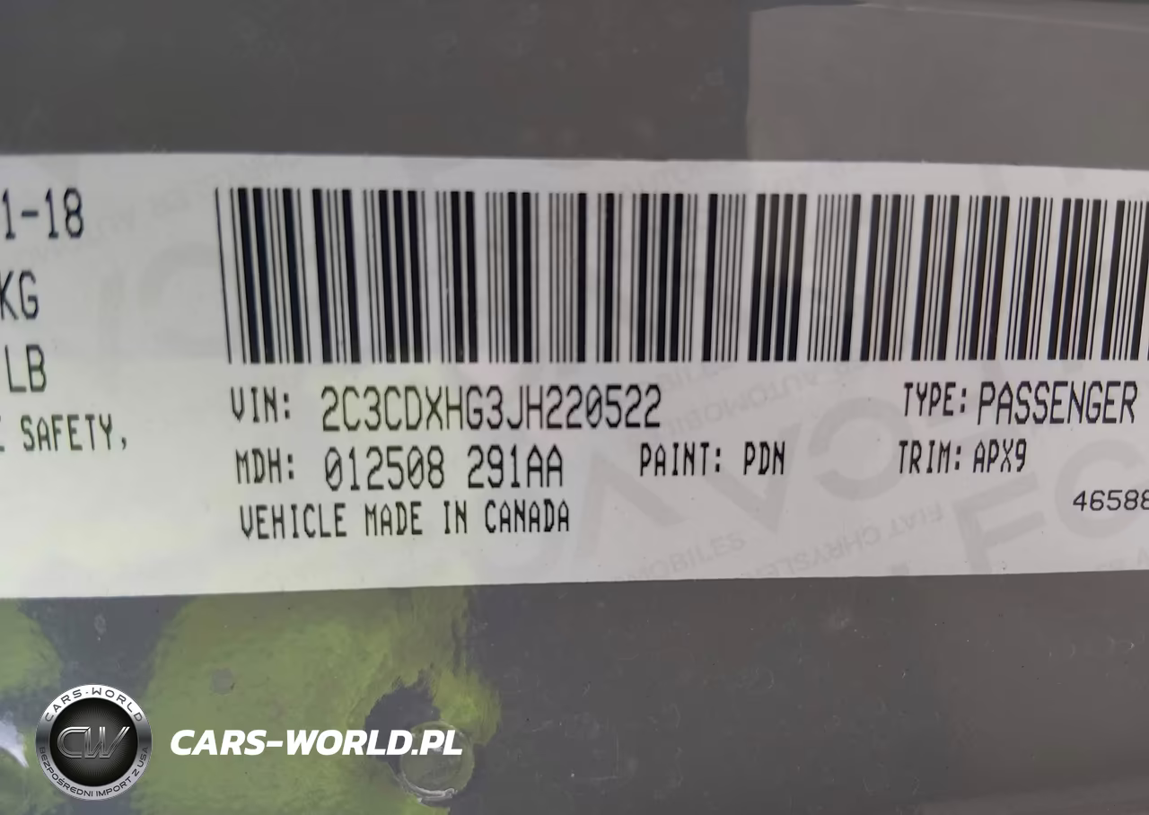 2018 Dodge Charger Sxt Plus Rwd VIN:2C3CDXHG3JH220522 - 9