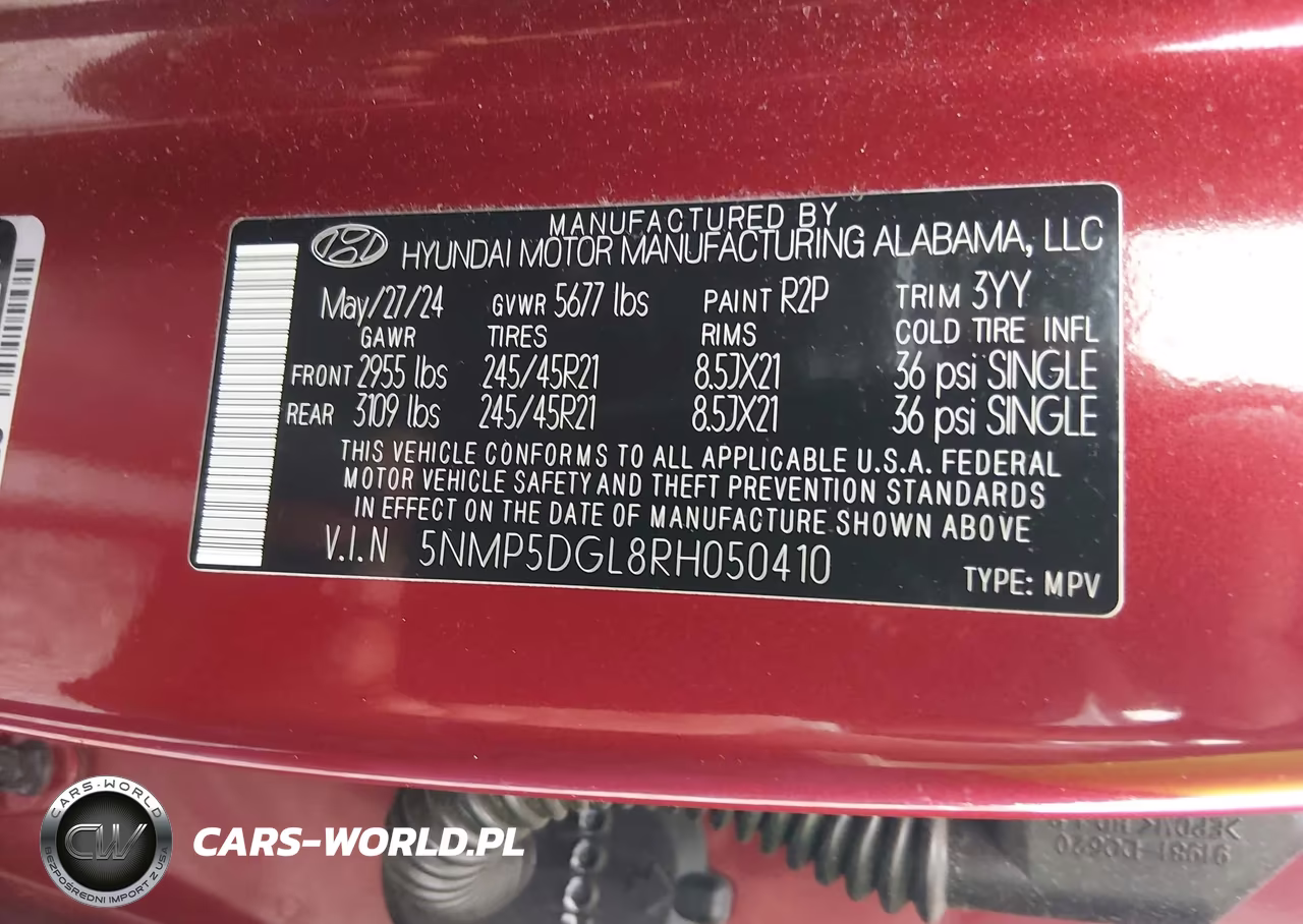 2024 Hyundai Santa Fe Calligraphy VIN:5NMP5DGL8RH050410 - 9