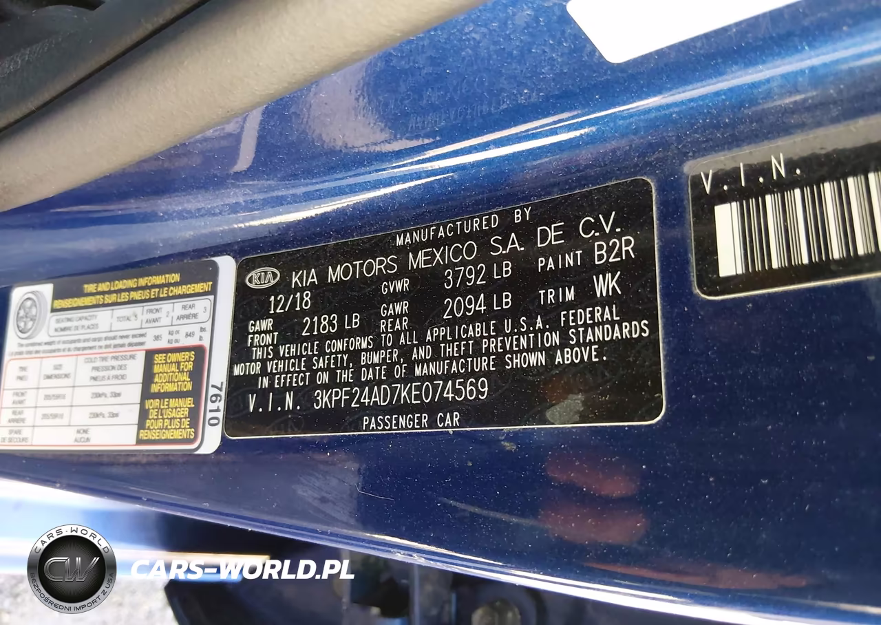 2019 Kia Forte Lxs VIN:3KPF24AD7KE074569 - 9