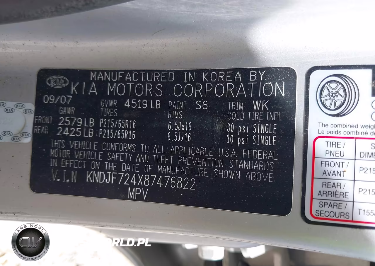 2008 Kia Sportage Lx VIN:KNDJF724X87476822 - 9