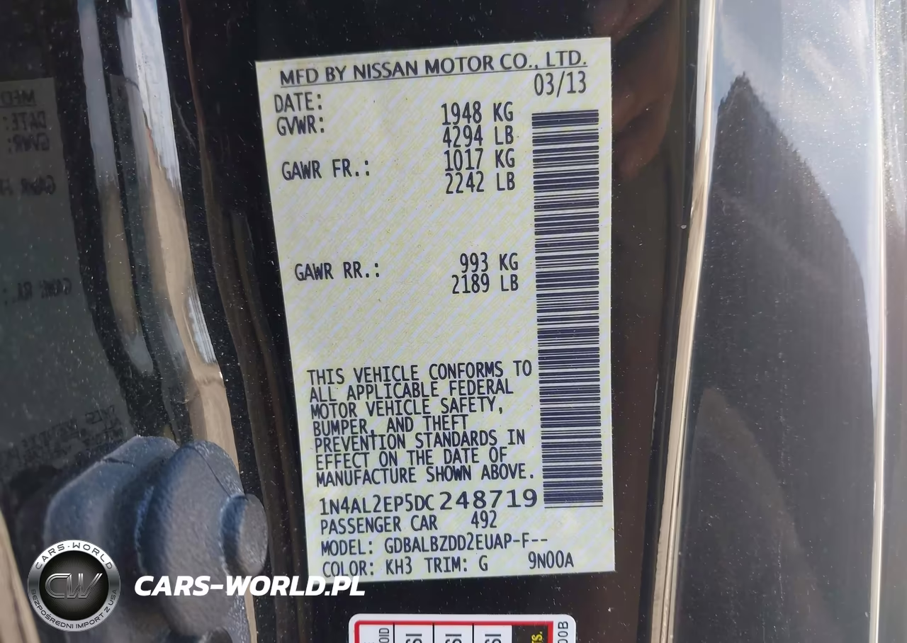 2013 Nissan Altima 2.5 S VIN:1N4AL2EP5DC248719 - 9