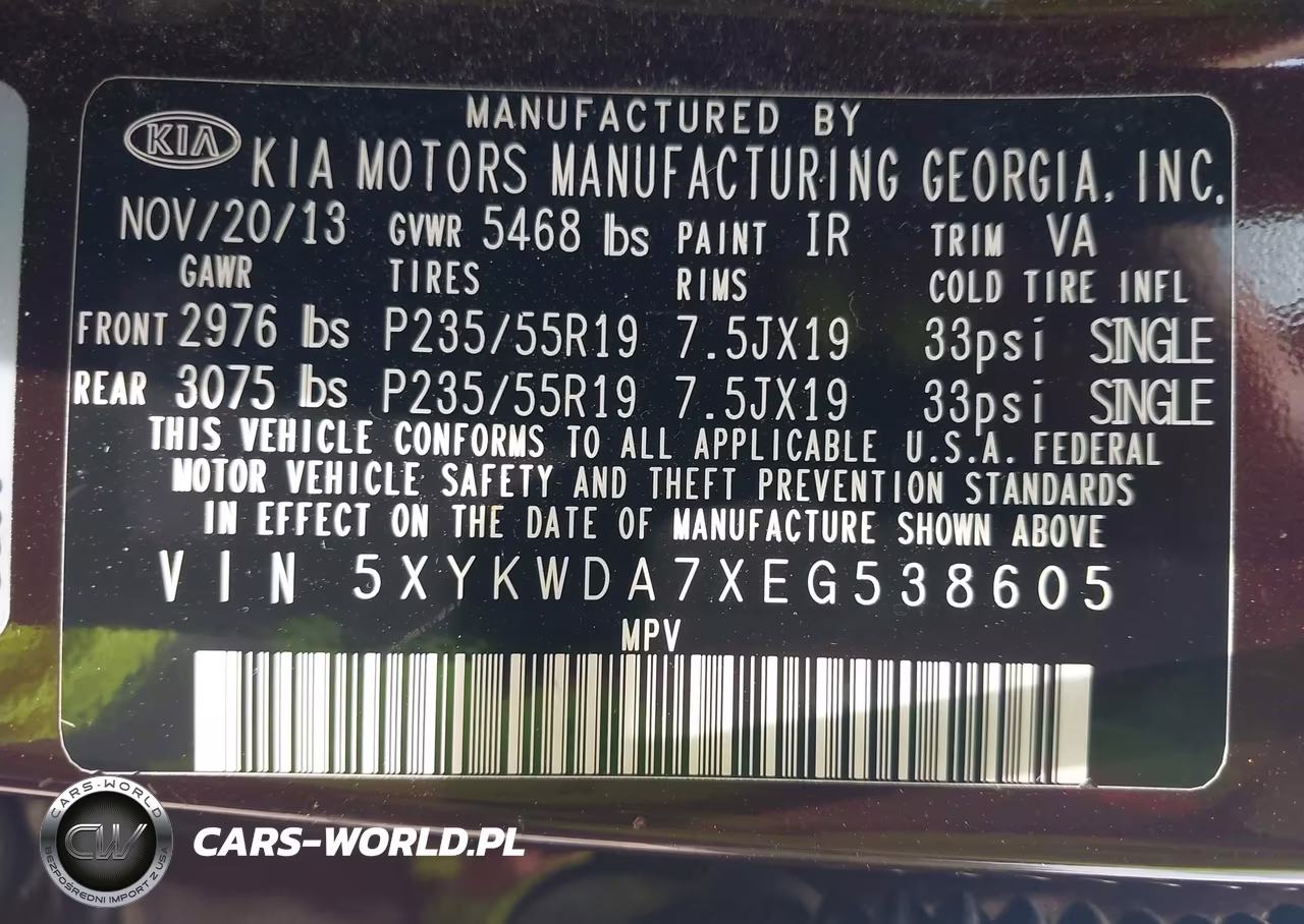 2014 Kia Sorento Sx V6 VIN:5XYKWDA7XEG538605 - 9