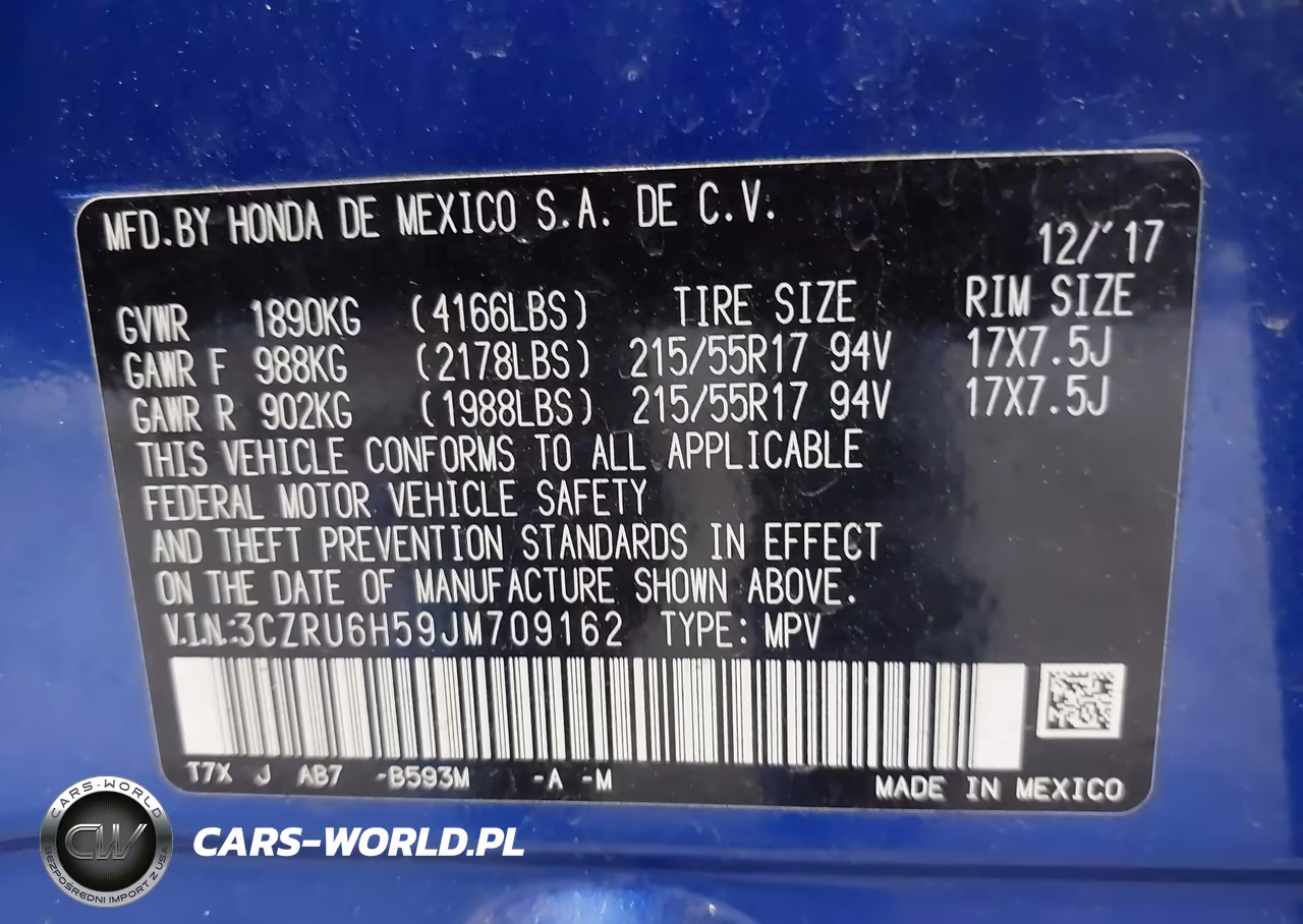 2018 Honda Hr-V Ex VIN:3CZRU6H59JM709162 - 9