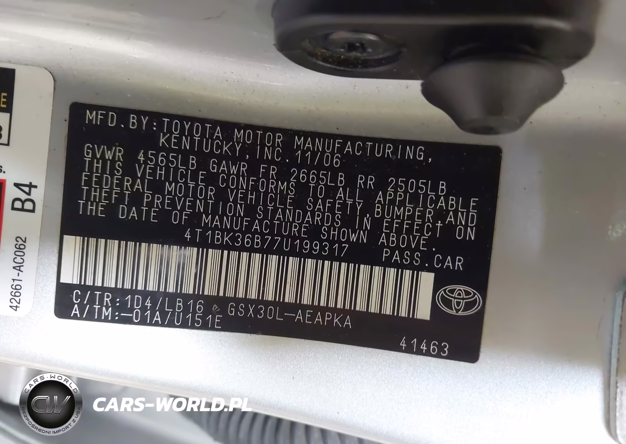 2007 Toyota Avalon Limited VIN:4T1BK36B77U199317 - 9