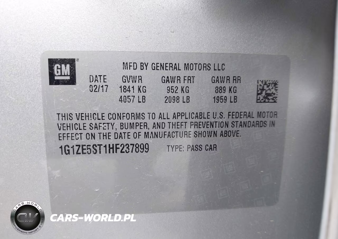 2017 Chevrolet Malibu 1Lt VIN:1G1ZE5ST1HF237899 - 9