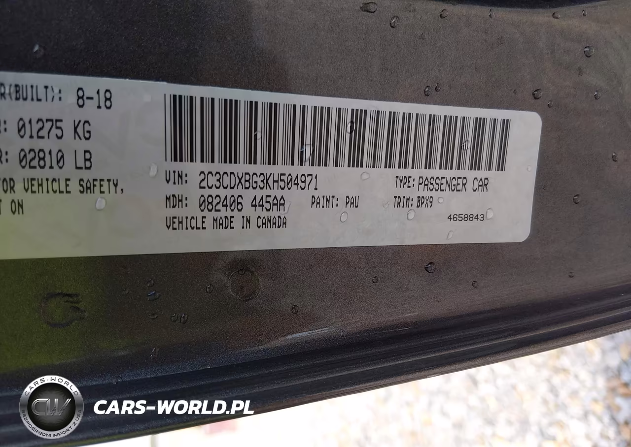 2019 Dodge Charger Sxt Rwd VIN:2C3CDXBG3KH504971 - 9