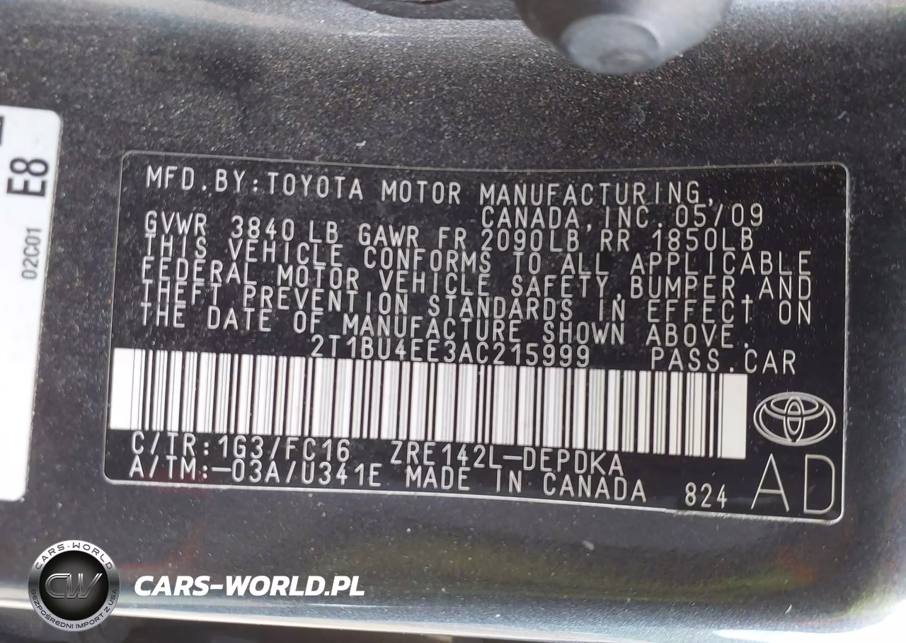 2010 Toyota Corolla Le VIN:2T1BU4EE3AC215999 - 9
