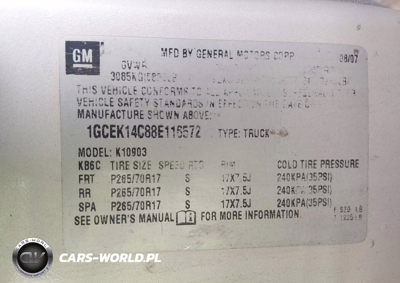 2008 Chevrolet Silverado 1500 Work Truck VIN:1GCEK14C88E116572 - 9