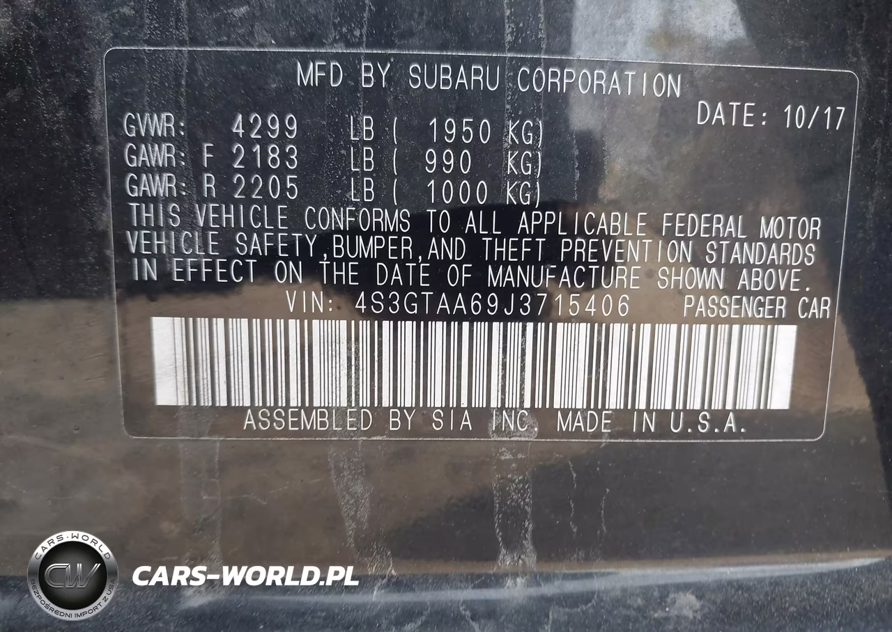 2018 Subaru Impreza 2.0I VIN:4S3GTAA69J3715406 - 9