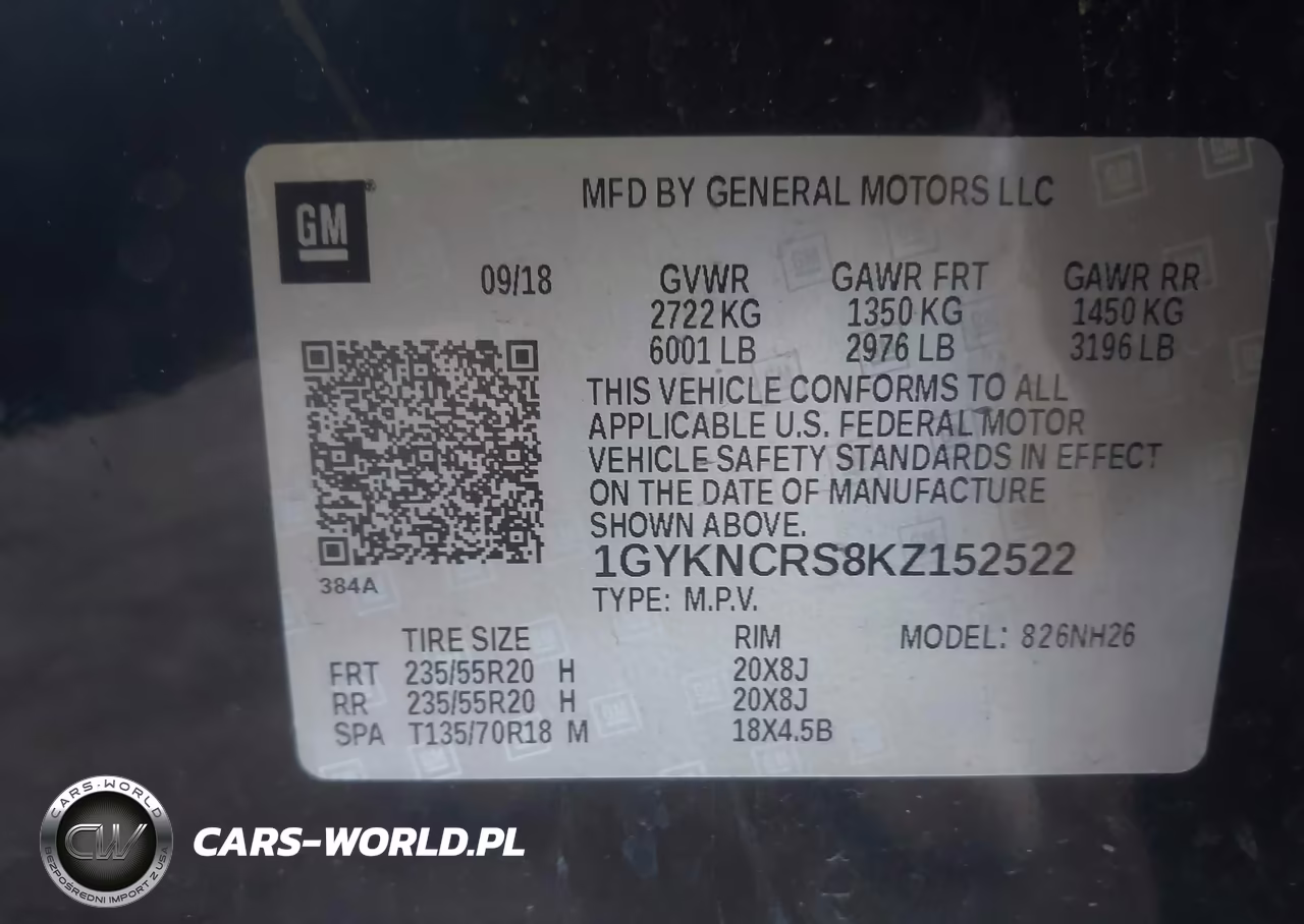 2019 Cadillac Xt5 Luxury VIN:1GYKNCRS8KZ152522 - 9