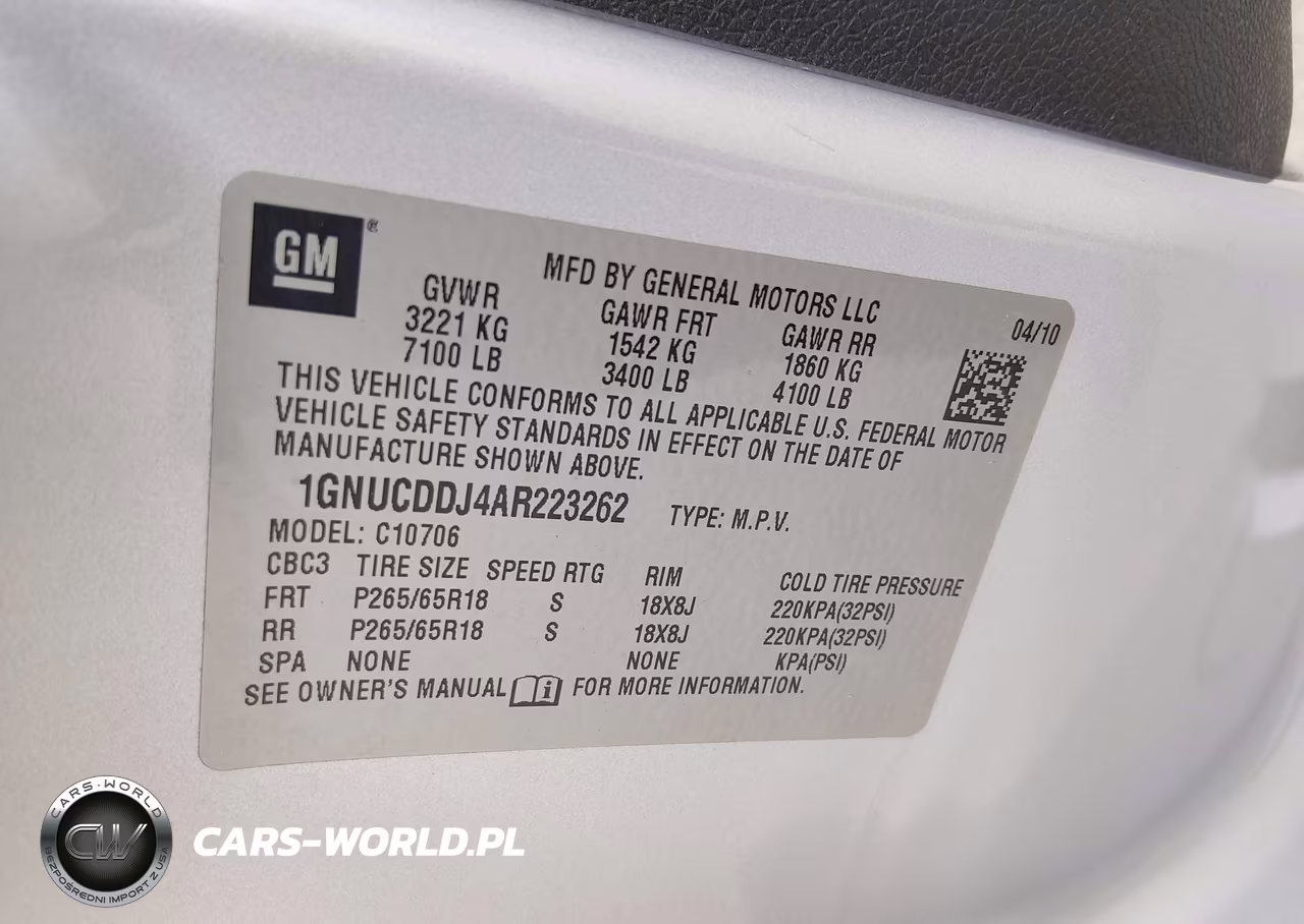 2010 Chevrolet Tahoe Hybrid VIN:1GNUCDDJ4AR223262 - 9