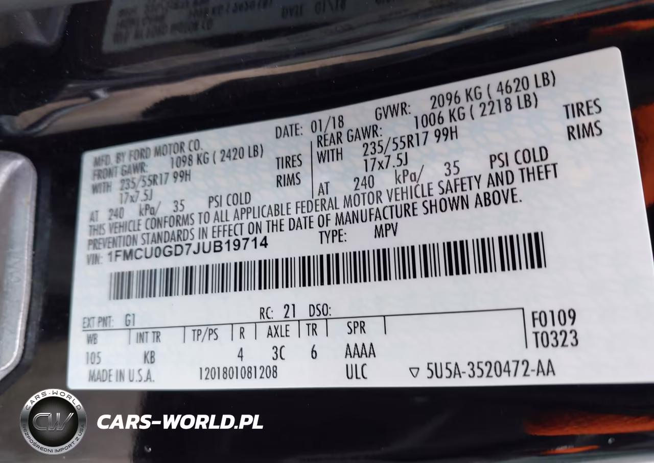 2018 Ford Escape Se VIN:1FMCU0GD7JUB19714 - 9