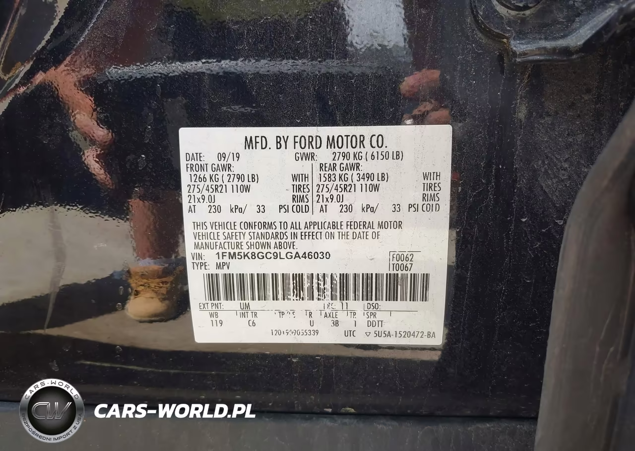 2020 Ford Explorer St VIN:1FM5K8GC9LGA46030 - 9