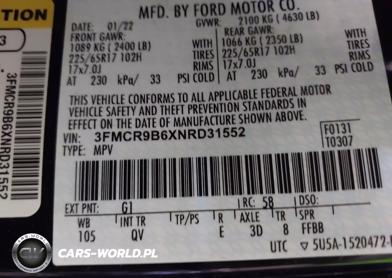 2022 Ford Bronco Sport Big Bend VIN:3FMCR9B6XNRD31552 - 9