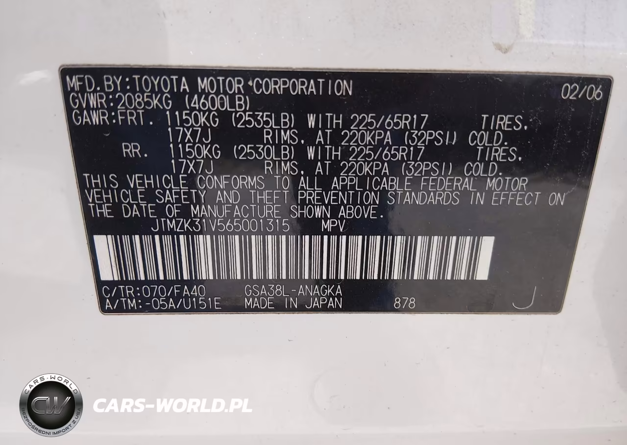 2006 Toyota Rav4 Limited V6 VIN:JTMZK31V565001315 - 9