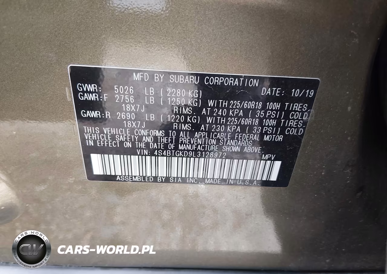 2020 Subaru Outback Onyx Edition Xt VIN:4S4BTGKD9L3128972 - 9