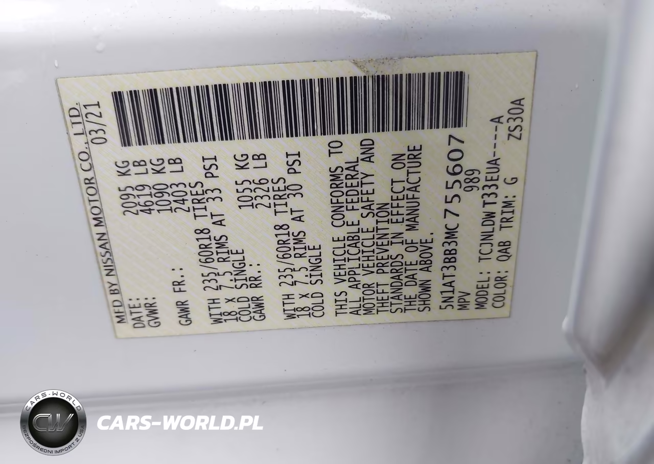 2021 Nissan Rogue Sv Intelligent Awd VIN:5N1AT3BB3MC755607 - 9