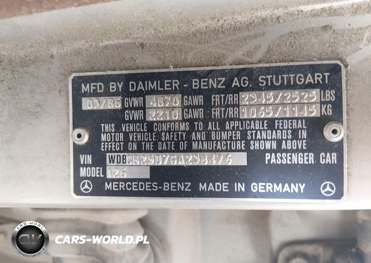 1986 Mercedes-Benz 300 Sdl VIN:WDBCB25D7GA238476 - 9