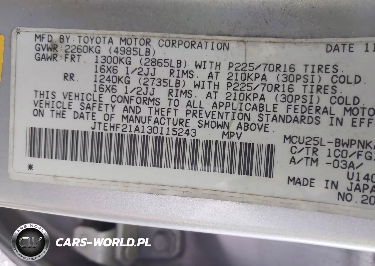 2003 Toyota Highlander V6 VIN:JTEHF21A130115243 - 9