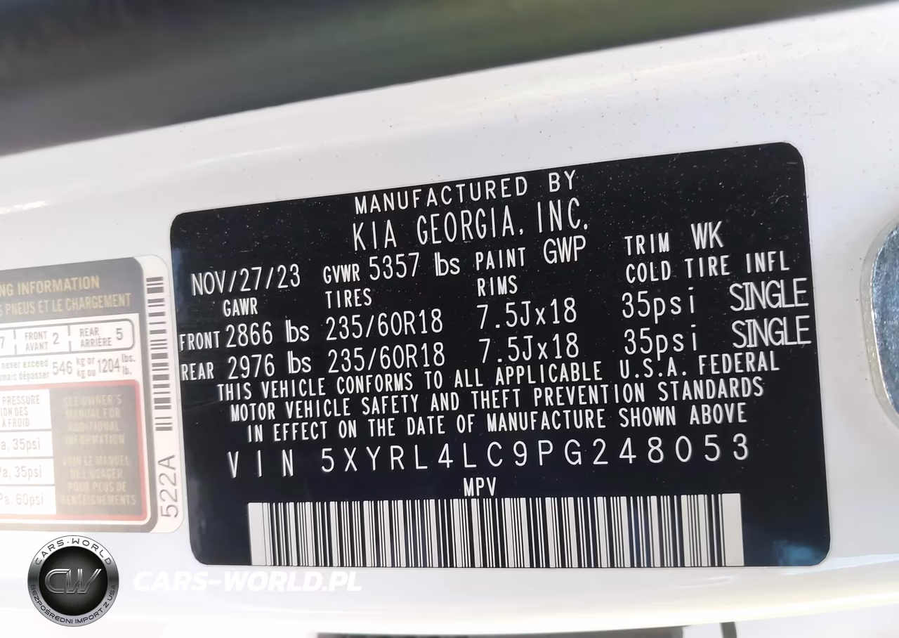 2023 Kia Sorento S VIN:5XYRL4LC9PG248053 - 9