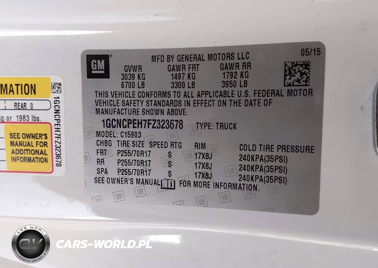 2015 Chevrolet Silverado 1500 Work Truck VIN:1GCNCPEH7FZ323678 - 9