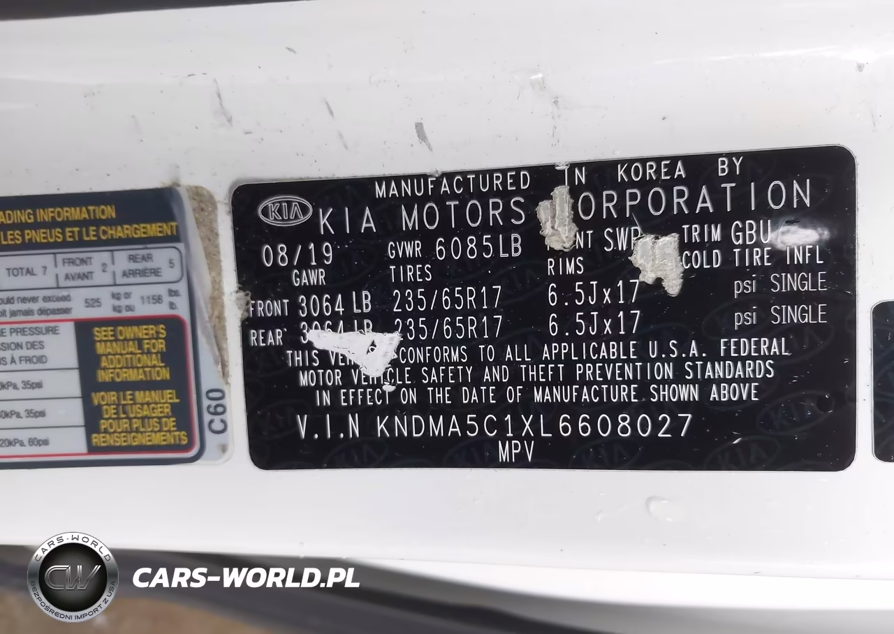 2020 Kia Sedona L VIN:KNDMA5C1XL6608027 - 9