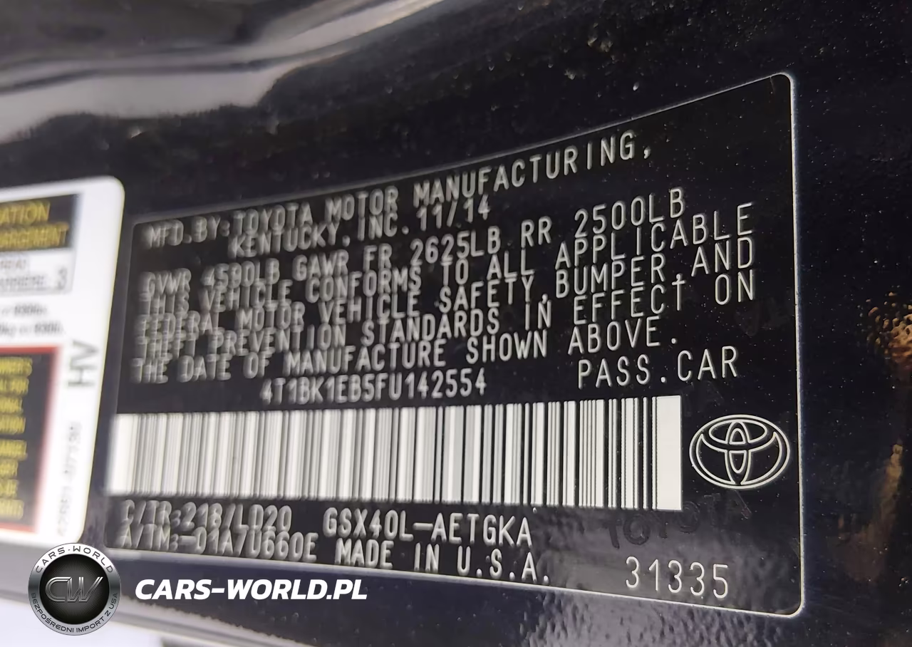 2015 Toyota Avalon Xle VIN:4T1BK1EB5FU142554 - 9