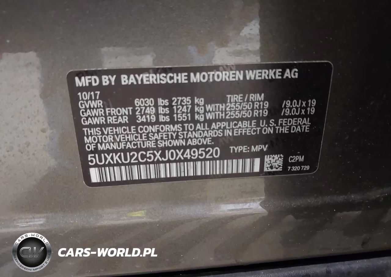 2018 BMW X6 xDrive35I VIN:5UXKU2C5XJ0X49520 - 9