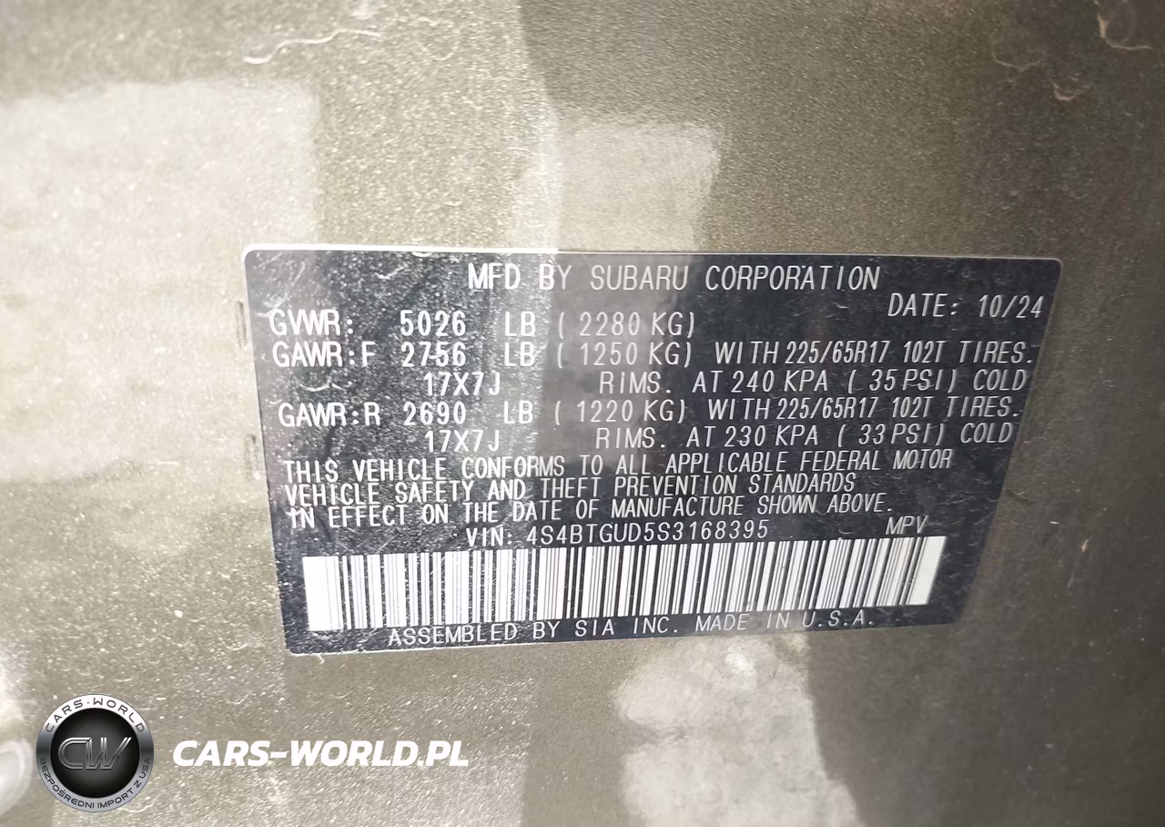 2025 Subaru Outback Wilderness VIN:4S4BTGUD5S3168395 - 9