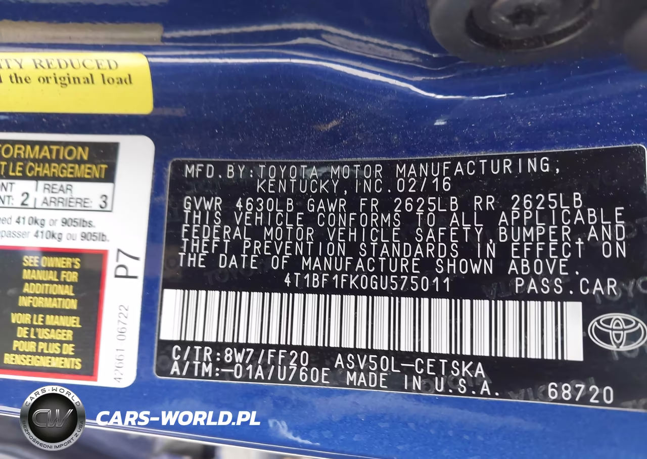 2016 Toyota Camry Se VIN:4T1BF1FK0GU575011 - 9
