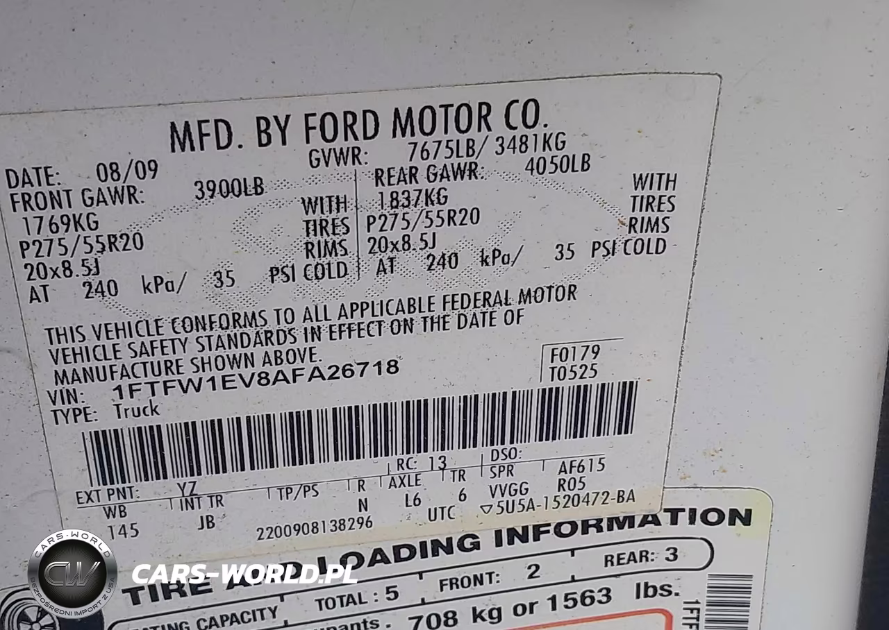 2010 Ford F-150 Fx4-Harley-Davidson-King Ranch-Lariat-Platinum-Xl-Xlt VIN:1FTFW1EV8AFA26718 - 9