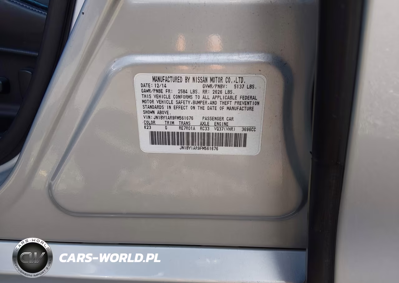 2015 Infiniti Q70 3.7X VIN:JN1BY1AR9FM561676 - 9