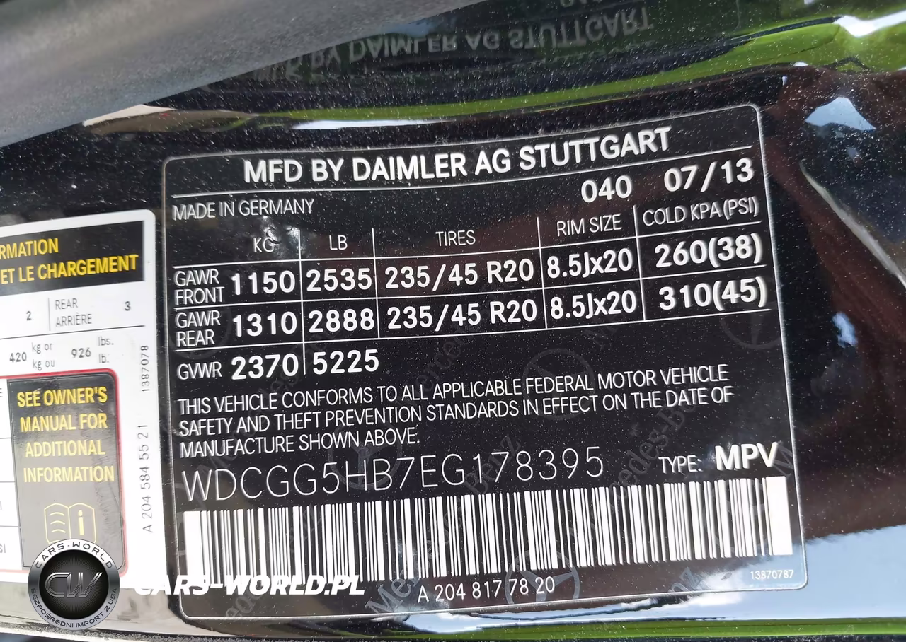 2014 Mercedes-Benz Glk 350 VIN:WDCGG5HB7EG178395 - 9