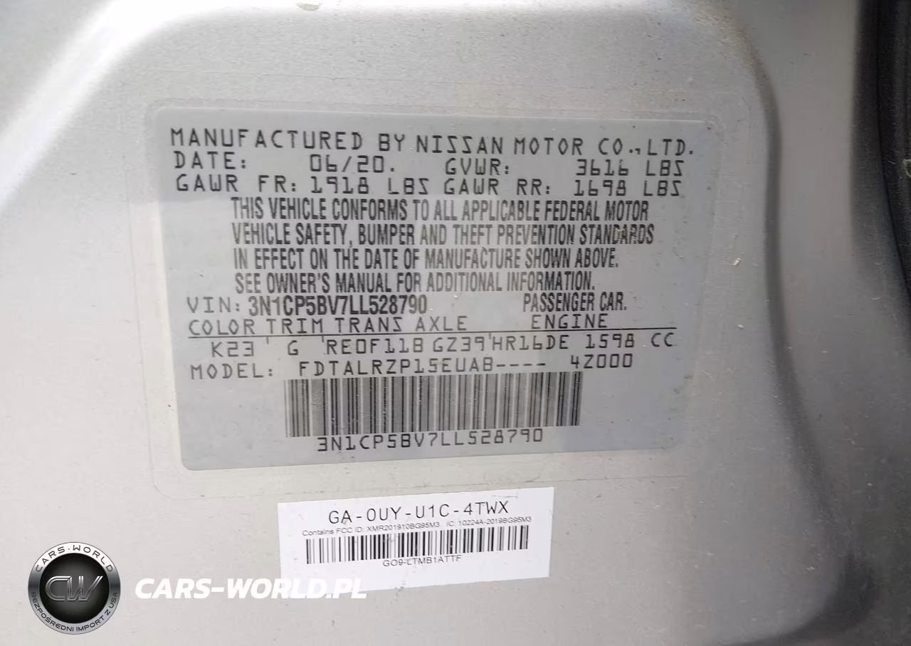 2020 Nissan Kicks S Xtronic Cvt VIN:3N1CP5BV7LL528790 - 9