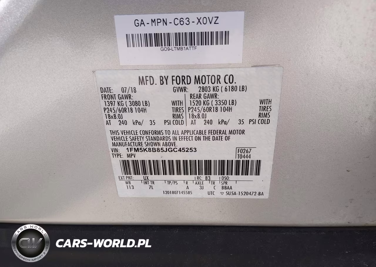 2018 Ford Explorer VIN:1FM5K8B85JGC45253 - 9