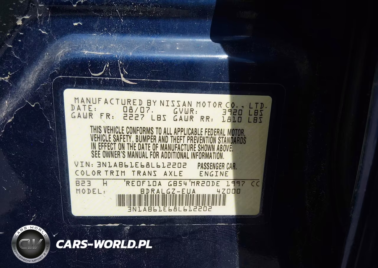 2008 Nissan Sentra 2.0 Sl VIN:3N1AB61E68L612202 - 9