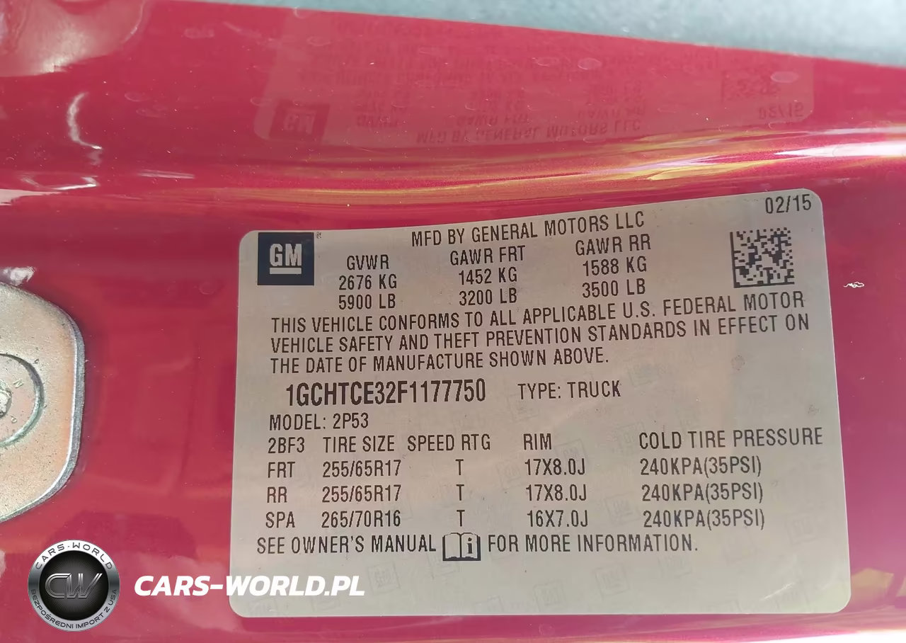 2015 Chevrolet Colorado 4Wd Z71 VIN:1GCHTCE32F1177750 - 9