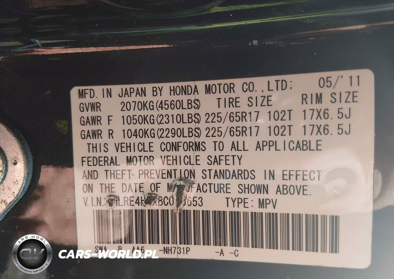 2011 Honda Cr-V Se VIN:JHLRE4H4XBC023653 - 9