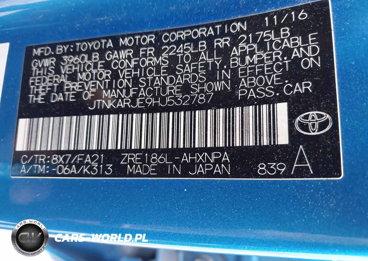 2017 Toyota Corolla Im VIN:JTNKARJE9HJ532787 - 9