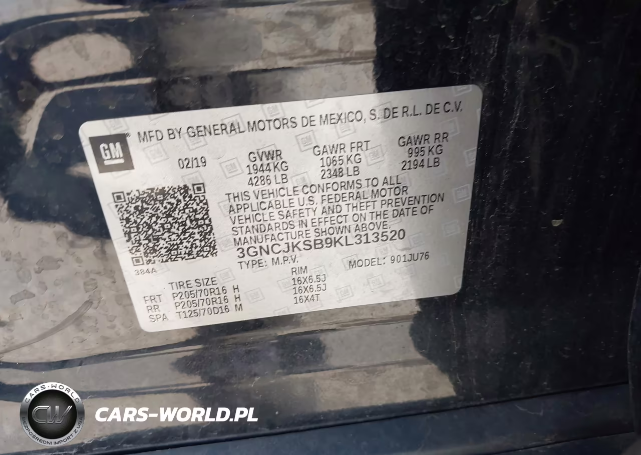 2019 Chevrolet Trax Ls VIN:3GNCJKSB9KL313520 - 9