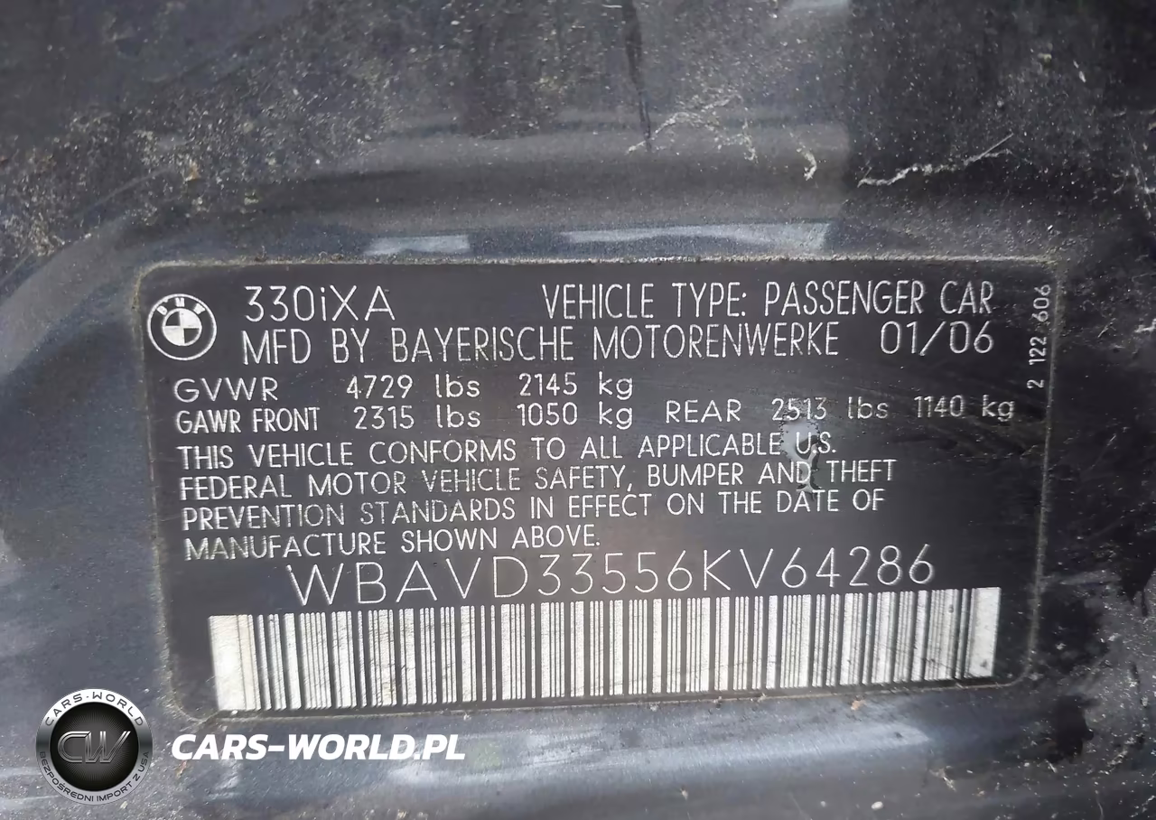 2006 BMW 330Xi VIN:WBAVD33556KV64286 - 9