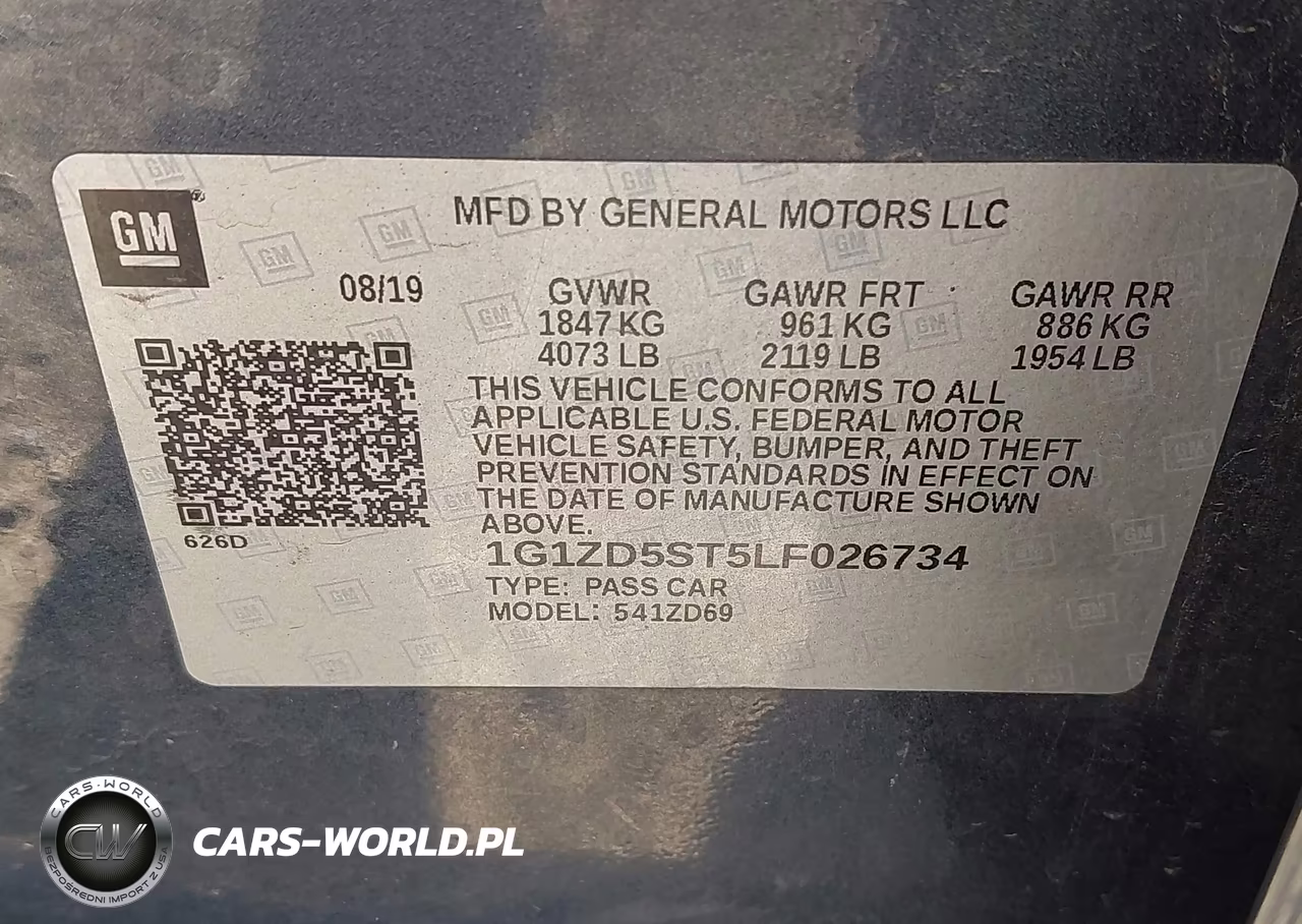 2020 Chevrolet Malibu Fwd Lt VIN:1G1ZD5ST5LF026734 - 9